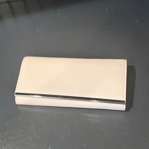 Off White Safekeepers Wallet Coupons Receipts Cash Sections EUC